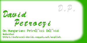 david petroczi business card